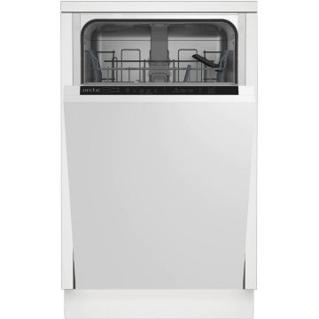 Arctic Masina de spalat vase incorporabila Slim Arctic DIS1502, 10 seturi, 5 programe, Clasa E, Sistem dedurizare ape, Aqua Protect, Amanare pornire, 45 cm