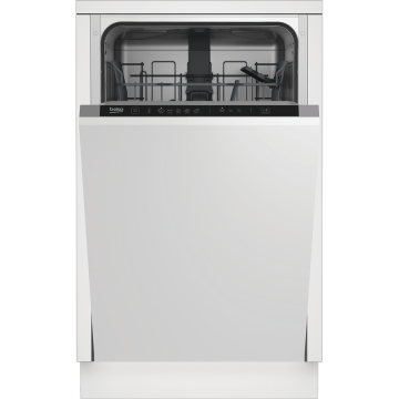 Beko Masina de spalat vase incorporabila Beko DIS35026, 11.8 l, 10 seturi, 5 programe, Extra Drying, Quick&Shine, Flexible HalfLoad, Clasa E, 45 cm