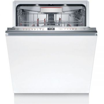 BOSCH Masina de spalat vase incorporabila Bosch SBV6ZCX05E, 14 seturi, 8 programe, Clasa B, Home Connect, 60 cm, Alb