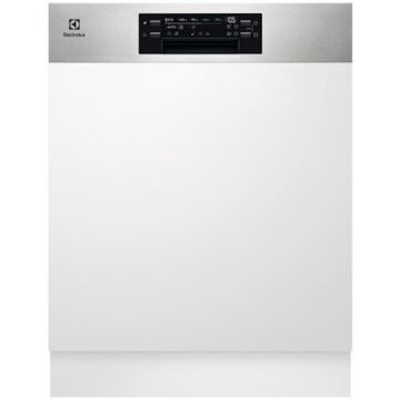 Electrolux Masina de spalat vase semi-incorporabila Electrolux EES47300IX, 13 seturi, 8 programe, Clasa D, Motor inverter, 60 cm