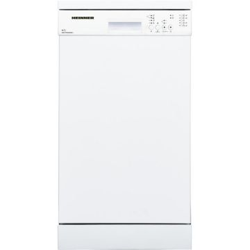 HEINNER Masina de spalat vase Heinner HDW-FS4505WE++, 10 Seturi, 5 programe, Clasa E, Half load, Aquastop, 45 cm, Alb
