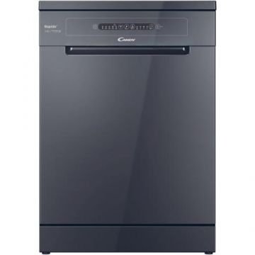 Masina de spalat vase Candy Rapido CF 3E9E0A, 13 seturi, 5 programe, Clasa E, Motor Inverter, Rapid 49’, Maxi Tub, 60 cm (Antracit)