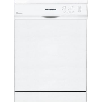 Masina de spalat vase Heinner HDW-FS6062WE++, 12 Seturi, 6 Programe, Aquastop, Clasa E, 60 cm (Alb)