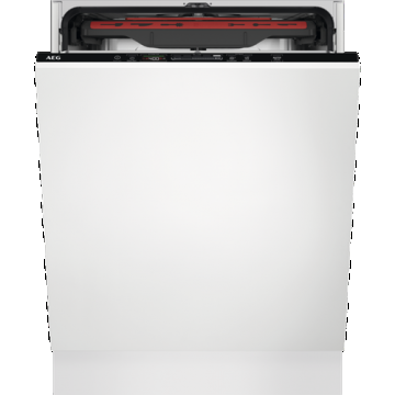 Masina de spalat vase incorporabila AEG FSB64907Z, 14 seturi, 7 programe, Motor Inverter, SatelliteClean, AirDry, Clasa C (Alb)