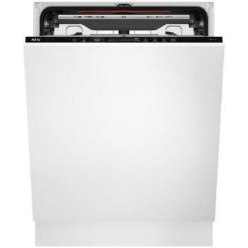 Masina de spalat vase incorporabila AEG FSE76738P, 14 seturi, 7 programe, MaxiFlex, AirDry, Motor inverter, Time Beam, Iluminare interioara, Conectivitate WiFi, Clasa A, 60 cm (Alb)