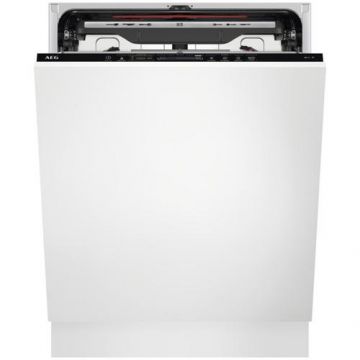 Masina de spalat vase incorporabila AEG FSK75778P, 14 seturi, 7 programe, MaxiFlex, AirDry, QuickSelect, Time Beam, WiFi, Afisaj digital, Clasa B, Motor inverter, 60 cm (Alb)