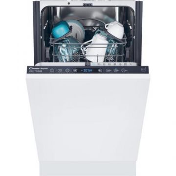 Masina de spalat vase incorporabila Candy Rapido CI0C7SB0FA, 10 seturi, 8 programe, Clasa C, WiFi, Motor inverter, Wash & Dry 35', Automatic Open Door, 45 cm (Alb)