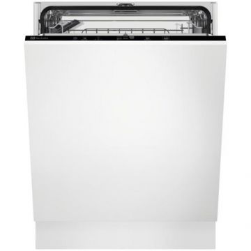 Masina de spalat vase incorporabila Electrolux EEA627201L, 13 seturi, 6 programe, AirDry, QuickSelect, Clasa E, Motor inverter, Afisaj LED, 60 cm (Alb)