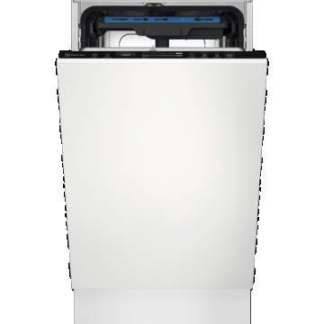 Masina de spalat vase incorporabila Electrolux EEG63410L, 10 seturi, 8 programe, AirDry, Usa slide, Motor inverter, SatelliteClean, Iluminare interioare, Time Beam, Clasa C, 45 cm (Alb)