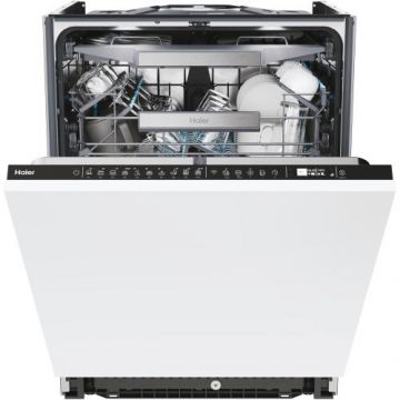 Masina de spalat vase incorporabila Haier XI 6B0M3PDB, 16 seturi, 10 programe, Motor Inverter, WiFi, Deschidere automata usa, Senzor incarcare, Senzor grad murdarie, Clasa B, 60 cm (Alb)