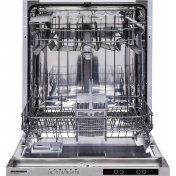 Masina de spalat vase incorporabila Heinner HDW-BI6614IE++, 14 Seturi, 6 Programe, Aquastop, Clasa E, 60 cm (Alb)