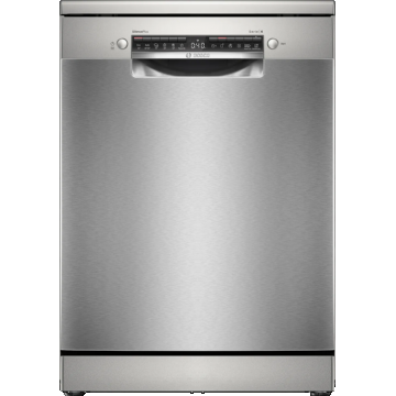 Masina de spalat vase independenta BOSCH 3SMS4EVI00E, Seria 4, 60 cm, Clasa C, anti amprenta, EfficientDry, Sertar Vario, Sistem Rackmatic triplu, Silence Plus (Inox)