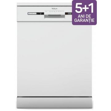 Masina de spalat vase Tesla WD661M, 12 Seturi, 7 Programe, Incarcare la jumate, Clasa E, 60 cm (Alb)