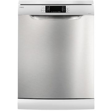 Samus Masina de spalat vase Samus SDX614.8, 14 seturi, Latime 60 cm, 8 programe, Clasa energetica E, Afisaj electronic, Pornire intarziata, Inox/Argintiu