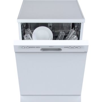 TESLA Masina de spalat vase Tesla WD631M, 12 seturi, 4 programe, Clasa E, Pornire intarziata, Incarcare la jumate, 60 cm, Alb