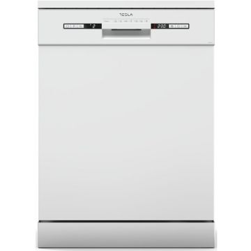 TESLA Masina de spalat vase Tesla WD661M, 12 seturi, 7 programe, Clasa E, Pornire intarziata, Incarcare la jumate, 60 cm, Alb
