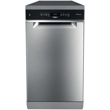 Whirlpool Masina de spalat vase Whirlpool WSFO3O34PFX, 10 seturi, 8 programe,   Power Clean, Clasa D, 45 cm, Inox