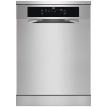 AEG Masina de spalat vase AEG FFB73747PM, 15 seturi, 9 programe, Motor Inverter, Clasa D, AirDry, Afisaj digital, 60 cm, Inox