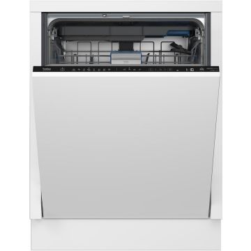Beko Masina de spalat vase incorporabila Beko BDIN38561P, 15 seturi, 8 programe, 60 cm, Clasa A, TrayWash, PowerIntense, Alb