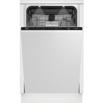 Beko Masina de spalat vase incorporabila Beko BDIS38050Q, 10 seturi, 6 programe, 45 cm, Clasa B, AquaIntense, Fast+, Alb