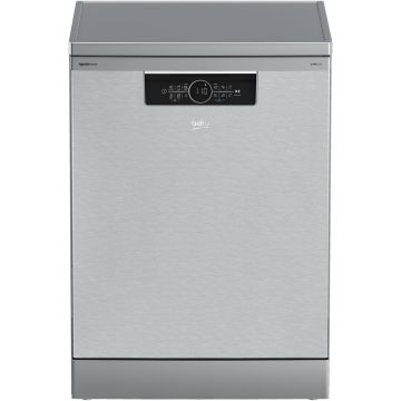 Beko Masina de spalat vase independenta Beko BDFN36550XWP, 15 seturi, 11 programe, Clasa B, HomeWhiz, Steam Gloss, PowerIntense, 60 cm, Pearl Inox