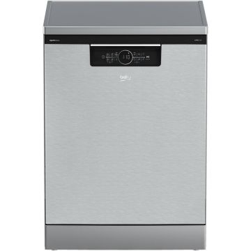 Beko Masina de spalat vase independenta Beko BDFN36560XWP, 15 seturi, 11 programe, Clasa A, SelfDry, HomeWhiz prin WiFi, SteamGloss,60 cm, Inox