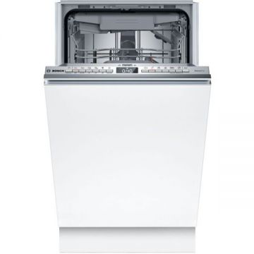 BOSCH Masina de spalat vase Bosch Serie 4 SPV4EMX17E, complet incorporabila, 10 seturi, 7 programe, Clasa C, Latime 45 x Inaltime 82 cm, Inox