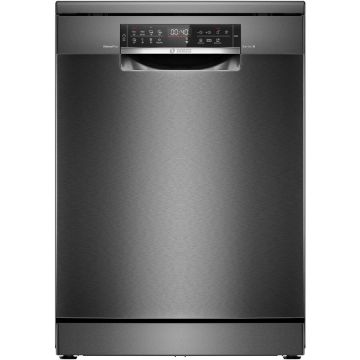 BOSCH Masina de spalat vase Bosch SMS6ECC12E, 14 seturi, 8 programe, Touch control, ExtraDry, Sistem Rackmatic, Home Connect, EcoSilence Drive, Tab-count, Clasa A, 60 cm, Inox anti-amprenta negru