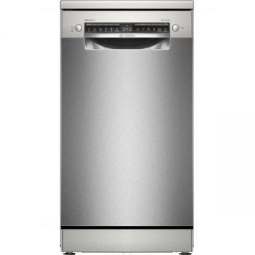 BOSCH Masina de spalat vase Bosch SPS4EMI17E, 10 seturi, 6 programe, EfficientDry, EcoSilence Drive, Home Connect, DosageAssist, Clasa B, 45 cm, Inox.