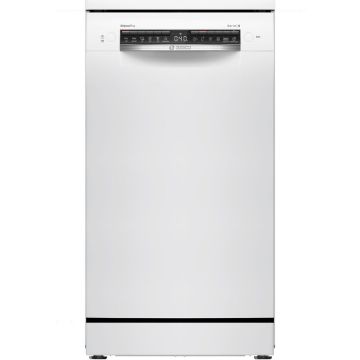 BOSCH Masina de spalat vase Bosch SPS4HMW49E, 10 seturi, 6 programe, Home Connect, EcoSilence Drive, ExtraDry, Tab-count, Silence Plus,Sistem Rackmatic, Clasa E, 45 cm, Alb