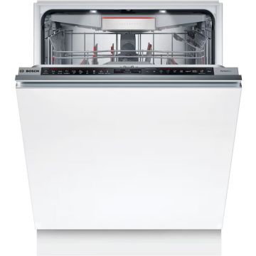BOSCH Masina de spalat vase incorporabila Bosch Seria 8 SMD8TCX04E, 14 seturi, 8 programe, PerfectDry, EcoSilence Drive, Home Connect, Open Assist, TimeLight, Emotion light white, 60 cm, Clasa A, Alb