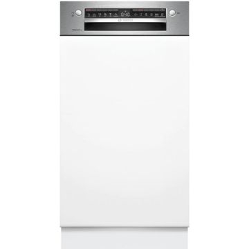 BOSCH Masina de spalat vase partial incorporabila Bosch Serie 4 SPI4EMS17E, 45cm, 10 seturi, 6 programe, Otel Periat