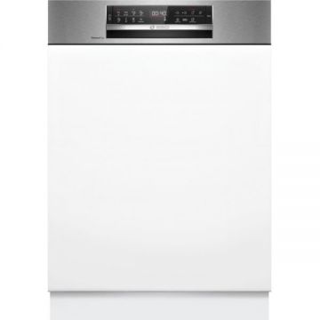 BOSCH Masina de spalat vase semi-incorporabila Bosch SMI6ECS12E, 14 seturi, 8 programe, ExtraDry, Sistem Rackmatic, Tab-count, Home Connect, 60 cm, Clasa A, Alb