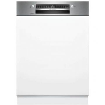 BOSCH Masina de spalat vase semi-incorporabila BOSCH SMI6YCS02E, 14 seturi, 6 programe, Clasa A, PerfectDry Zeolith+, 60 cm, argintiu