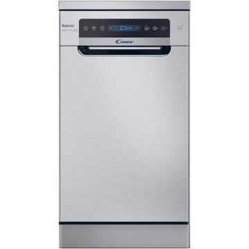 CANDY Masina de spalat vase Candy Rapido CF 0C7SB0FX, 10 seturi, 8 programe, Motor Speed Drive Inverter, Wi-Fi + BLE, Clasa C, 45 cm, Inox