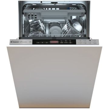 CANDY Masina de spalat vase incorporabila Candy Brava CDIH 2T1145, clasa E, 11 seturi, 8 programe, 3 cosuri, control touch Red Display, Rapid Cycle 30 min, 45 cm (slim)