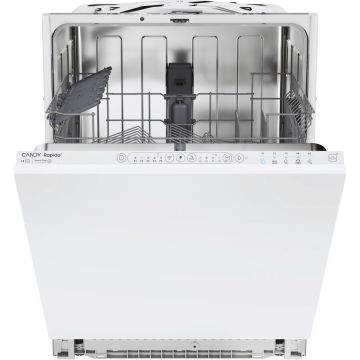 CANDY Masina de spalat vase incorporabila Candy Rapido CI 3E7L0W, 13 seturi, 5 programe, Motor Inverter, Maxi Tub, Wi-Fi, 49' Rapid Cycle, 60 cm, Clasa E, Alb