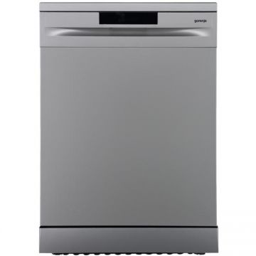 Gorenje Masina de spalat vase independenta Gorenje GS620C10S, clasa energetica C, TotalDry, 14 seturi de vase, 3 cosuri, AquaStop, Inox