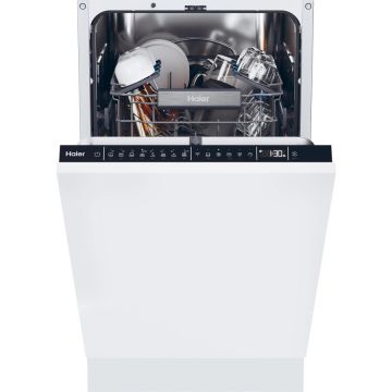 HAIER Masina de spalat vase incorporabila Haier XI0C3TB3FB, 10 seturi, 8 programe, Motor Inverter, WiFi, Aquastop, Deschidere automata usa, Senzor incarcare, Senzor grad murdarie, Clasa C, 45 cm