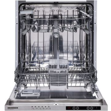 HEINNER Masina de spalat vase incorporabila Heinner HDW-BI6614IE++, 14 seturi, 6 programe, Clasa E, Display LED, Aquastop, Pornire programata, 60 cm
