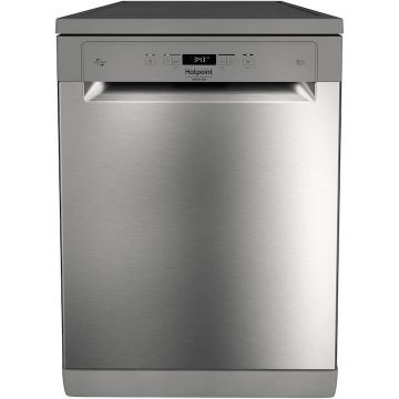 HOTPOINT Masina de spalat vase Hotpoint HFC3C41CWX, 14 seturi, 9 programe, Clasa C, Zone Wash 3D, Sistem ActivEco, Motor Inverter, Flexi Load, Aquastop, 60 cm, Inox