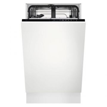 Masina de spalat vase incorporabila Electrolux EEA71210L, 9 seturi, 5 programe, Clasa F, Motor Inverter, AirDry, PerfectFit, 45 cm (Alb)