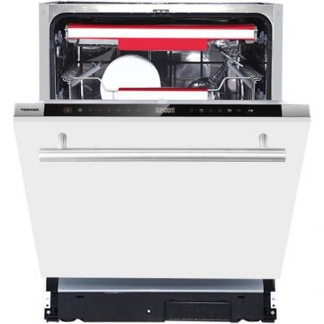 Masina de spalat vase incorporabila Toshiba DW-15B3, 15 seturi, 7 programe, Clasa C, Display Touch control, AquaStop, Filtru AntiBacterian, 60 cm (Alb)
