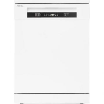 Masina de spalat vase Toshiba DW-14F5W, 14 seturi, 6 programe, Clasa D, AquaStop, Auto Open, Filtru AntiBacterian, 60 cm (Alb)