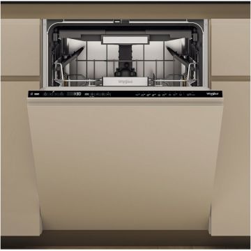 Whirlpool Masina de spalat vase incorporabila Whirlpool W7IHP42L, 15 seturi, 10 programe, MaxiSpace, Tehnologia Al 6-lea Simt, NaturalDry, Clasa C, PowerCleanPro, Pornire cu intarziere, 60 cm