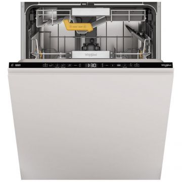 Whirlpool Masina de spalat vase incorporabila Whirlpool W8IHT58TS, 14 seturi, 8 programe, MaxiSpace, Tehnologia Al 6-lea Simt, Clasa B, PowerCleanPro, Pornire cu intarziere, 60 cm, Negru-Crem