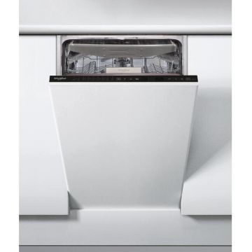 Whirlpool Masina de spalat vase incorporabila Whirlpool WSIP4O33PFE, 10 seturi, 9 programe, 6th Sense, Power Clean, Clasa D, 45 cm, Alb