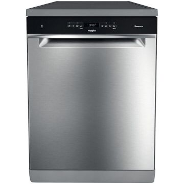 Whirlpool Masina de spalat vase Whirlpool WFO3O32NPX, 14 seturi, 10 programe, Clasa D, Motor Inverter, PowerClean Pro, Tehnologia al 6-lea Simt, Sistem Natural Dry, 60 cm, Inox